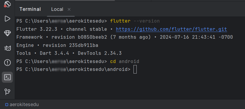 Android Studio Terminal