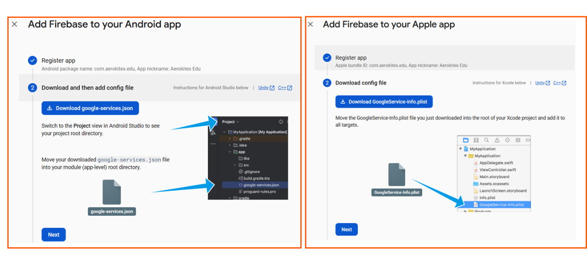 Firebase App Register