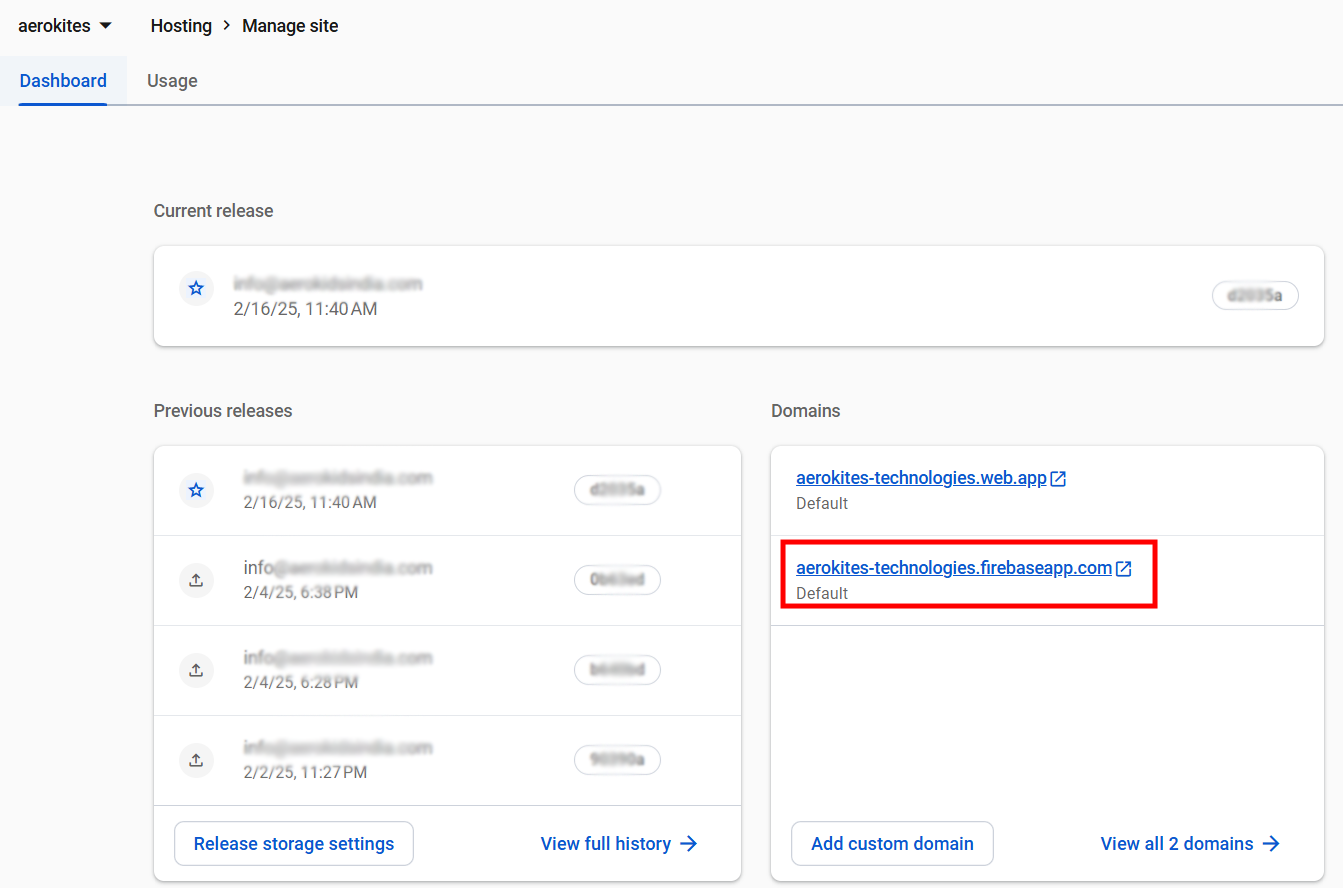 Firebase Hosting